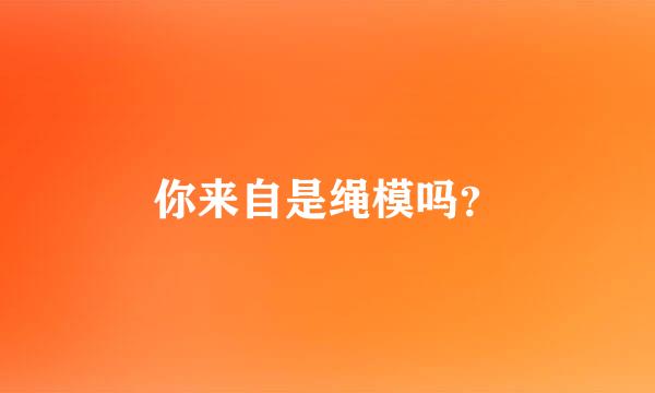 你来自是绳模吗？