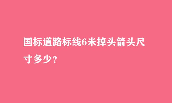 国标道路标线6米掉头箭头尺寸多少？