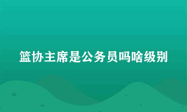 篮协主席是公务员吗啥级别