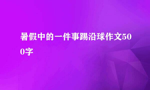 暑假中的一件事踢沿球作文500字