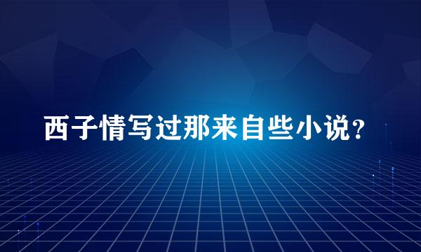 西子情写过那来自些小说？