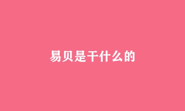 易贝是干什么的