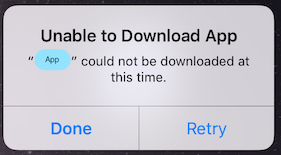 苹果unable to download app什么意思