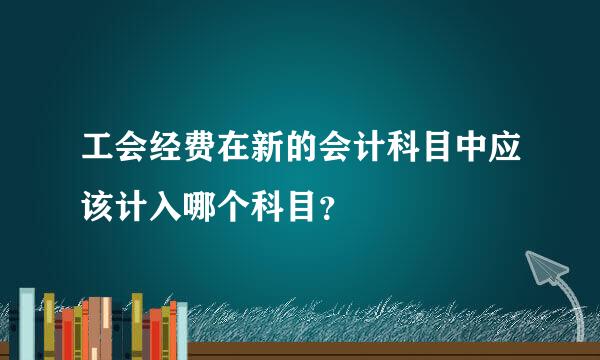 工会经费在新的会计科目中应该计入哪个科目？