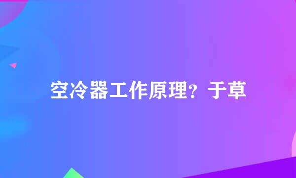 空冷器工作原理？于草