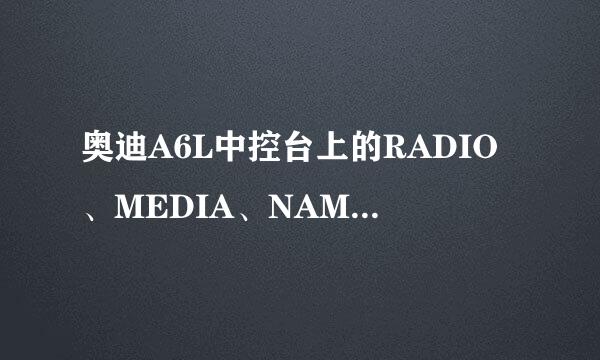 奥迪A6L中控台上的RADIO、MEDIA、NAME以及TEL是什么意思？