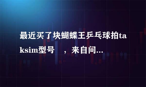 最近买了块蝴蝶王乒乓球拍taksim型号 ，来自问价格多少？