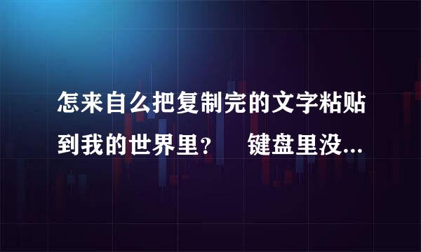 怎来自么把复制完的文字粘贴到我的世界里？ 键盘里没有Ctrl