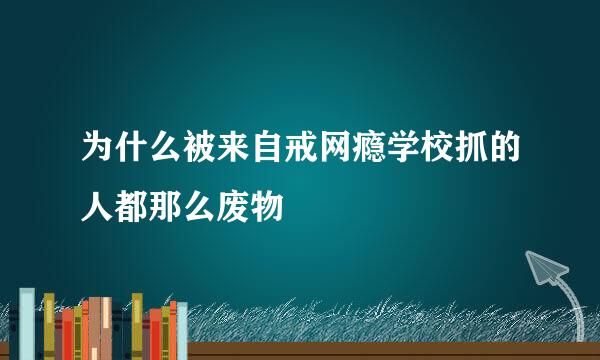 为什么被来自戒网瘾学校抓的人都那么废物