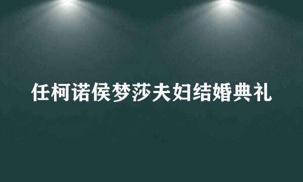 任柯诺侯梦莎夫妇结婚典礼