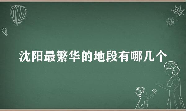 沈阳最繁华的地段有哪几个