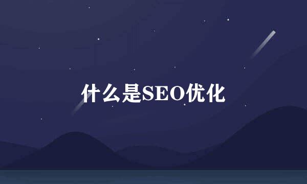 什么是SEO优化