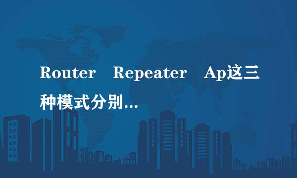 Router Repeater Ap这三种模式分别是啥意思？