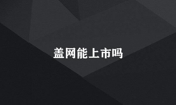 盖网能上市吗