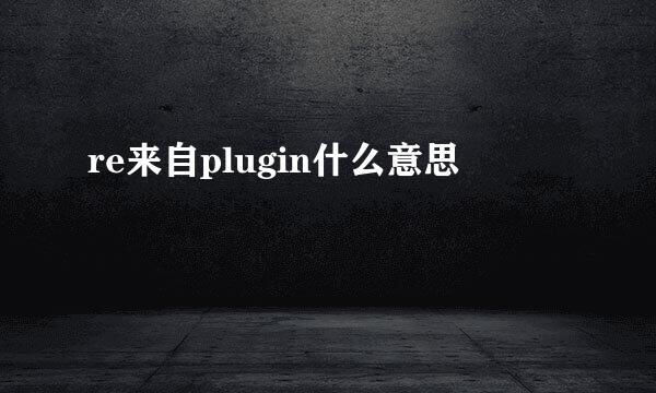 re来自plugin什么意思