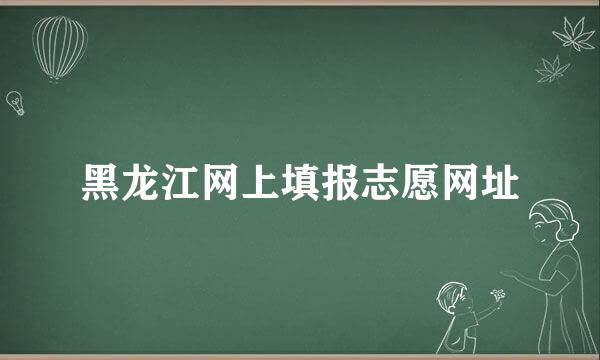 黑龙江网上填报志愿网址