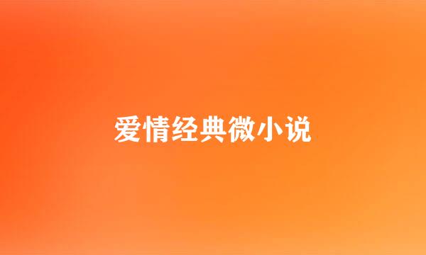 爱情经典微小说