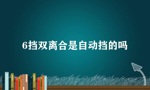 6挡双离合是自动挡的吗