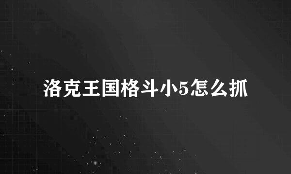 洛克王国格斗小5怎么抓