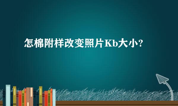 怎棉附样改变照片Kb大小?