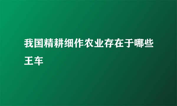 我国精耕细作农业存在于哪些王车