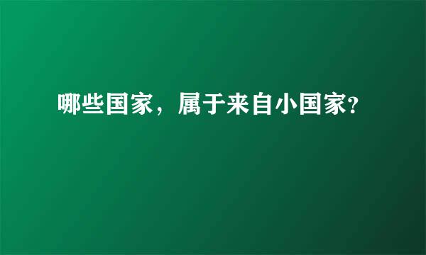 哪些国家，属于来自小国家？