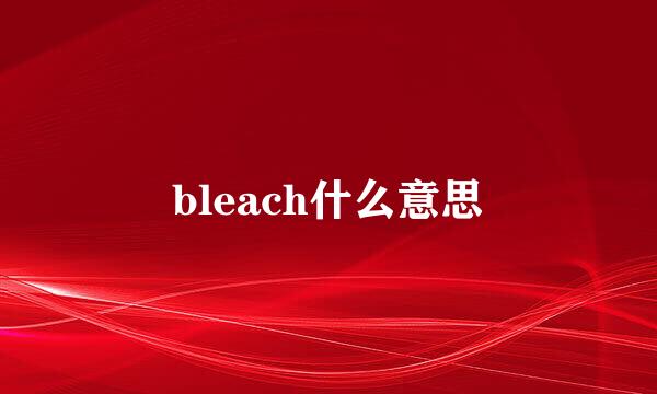 bleach什么意思