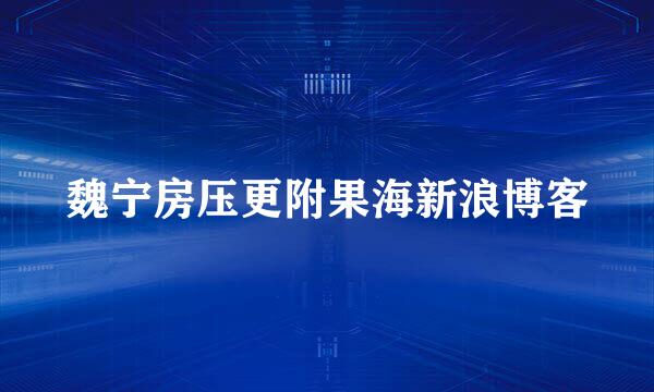 魏宁房压更附果海新浪博客