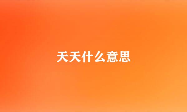 天天什么意思