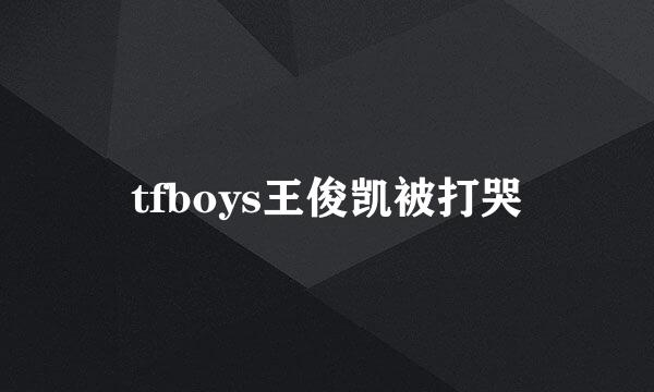 tfboys王俊凯被打哭