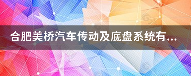 合肥美桥汽车传动及底盘系统有限公司怎么样？