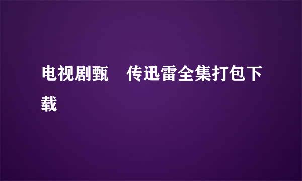 电视剧甄嬛传迅雷全集打包下载