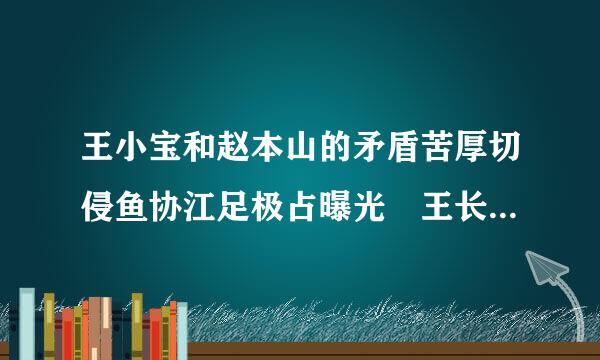 王小宝和赵本山的矛盾苦厚切侵鱼协江足极占曝光 王长贵为什么死了 王小宝赵本