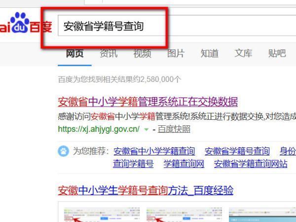 安徽省中小学生学籍怎么在网上查询