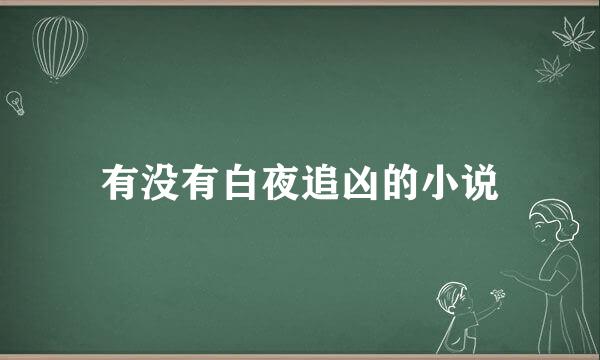 有没有白夜追凶的小说