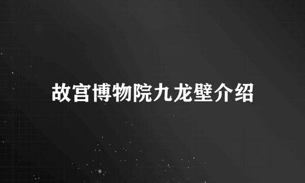 故宫博物院九龙壁介绍