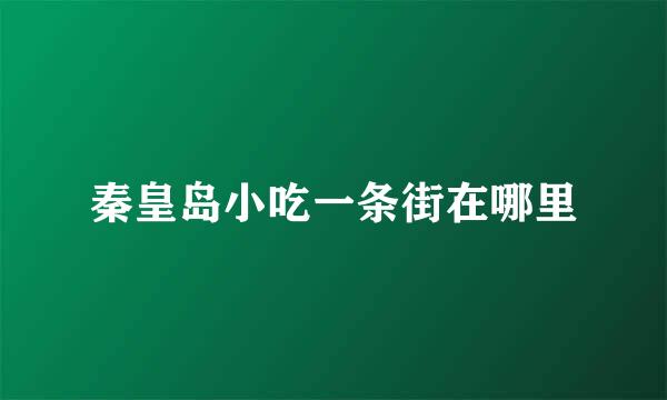 秦皇岛小吃一条街在哪里