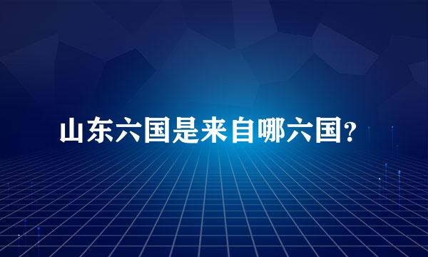 山东六国是来自哪六国？