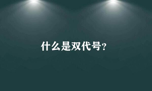 什么是双代号？