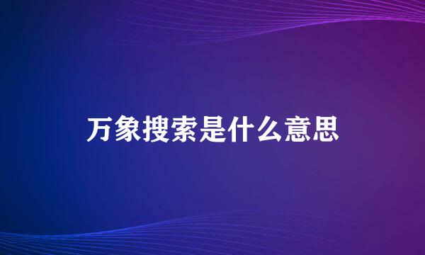 万象搜索是什么意思