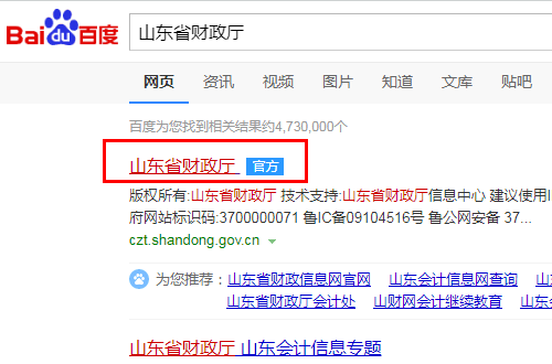 山东省财政厅网站