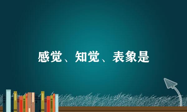 感觉、知觉、表象是