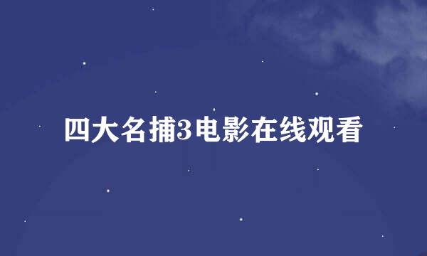 四大名捕3电影在线观看