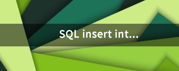 SQL insert into