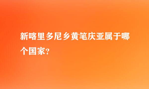 新喀里多尼乡黄笔庆亚属于哪个国家？