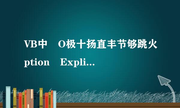 VB中 O极十扬直丰节够跳火ption Explicit 什么意思