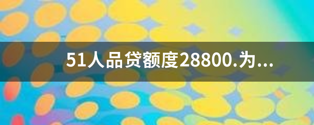 51人品贷额度28800.为什么审核不通过