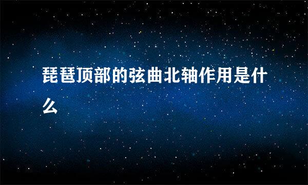 琵琶顶部的弦曲北轴作用是什么