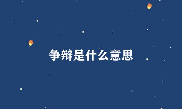 争辩是什么意思