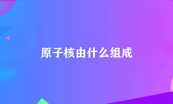 原子核由什么组成